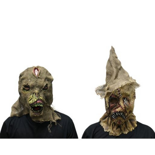 Ronis Full Head Horror Scarecrow Latex Mask 2 Asstd