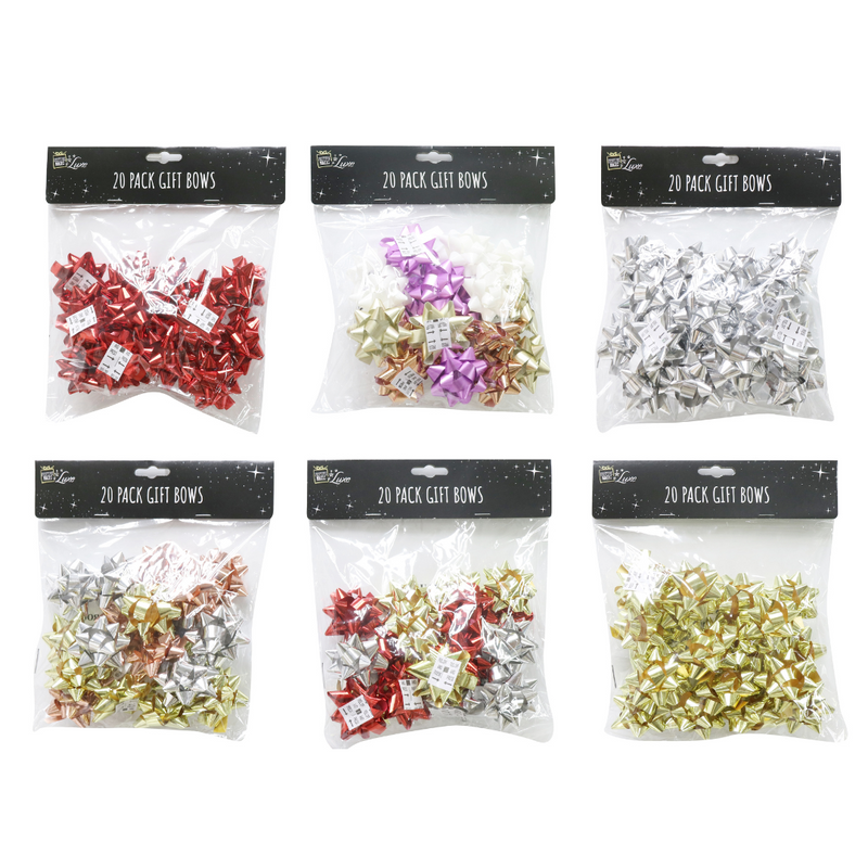 Ronis Gift Bow Pack 20pc 50mm 6 Asstd