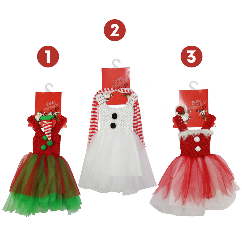 Ronis Girls Fancy Dress 2pc 3 Asstd