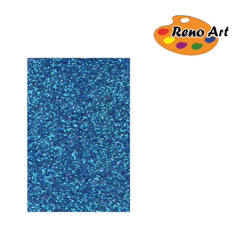 Glitter-EVA Blue 40x60cm sparkly blue craft foam sheet for costumes and school projects