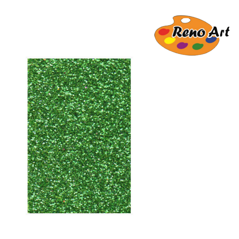 Green glitter EVA foam sheet 40x60cm for crafts, costumes and school projects