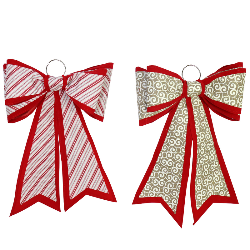 Ronis Glitter Print Door Bow Jumbo 2 Asstd