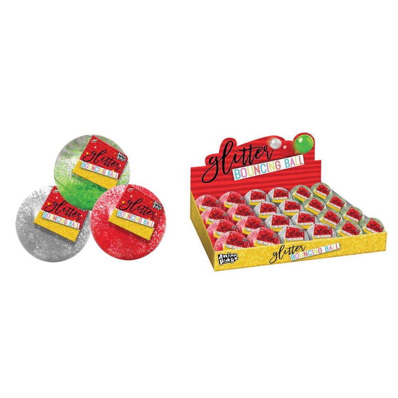 Ronis Glitter Bouncing Ball 65mm Assorted