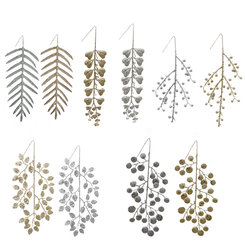 Ronis Glitter Leafy Pick 3pk Assorted