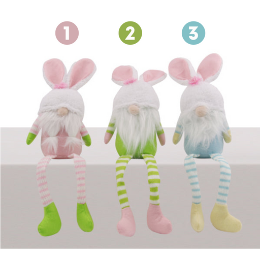 Ronis Gnome Bunnies with Dangly Legs 48cm 3 Asstd