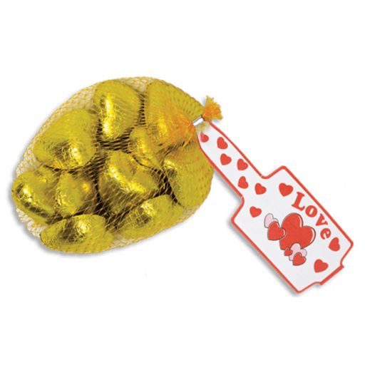 Gold Chocolate Hearts Net 77g