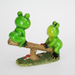 Ronis Green Marble Frogs Playing on See-Saw 16cm