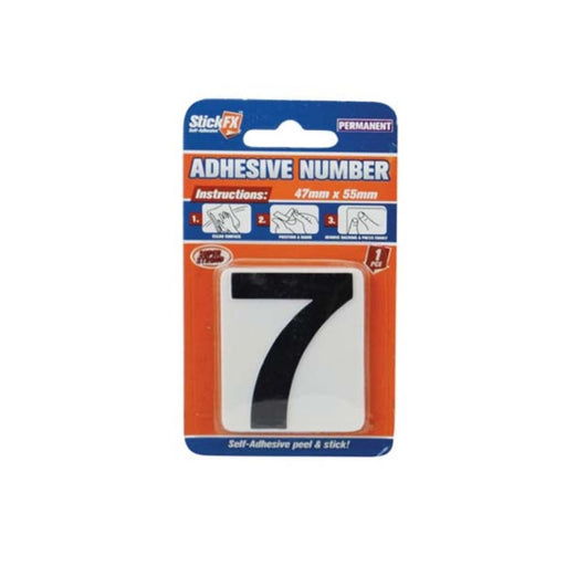 Adhesive Number 7-Black/White
