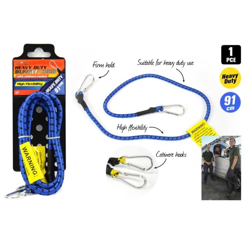 H/D Bungee Cord W/CarabinerHook100cm