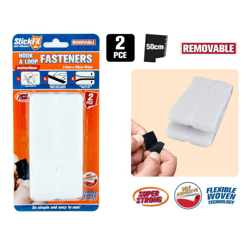 Hook and Loop Tape 2.5x500mm WHITE