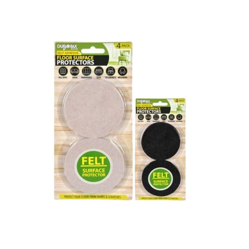 Felt Adhesive Skid Protectors Round 4 Packed