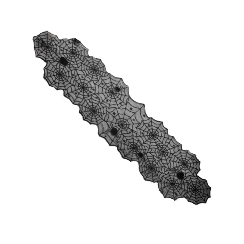 Haunted Harvest Spider Web Table Runner