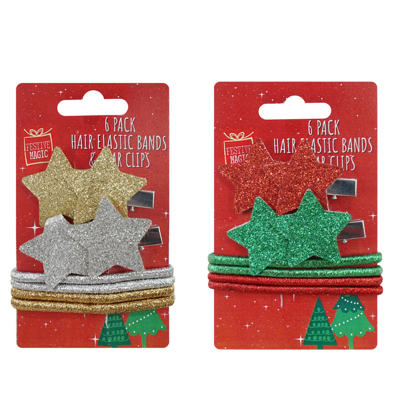 Ronis Hair Bands and Star Clips 6pk 2 Asstd