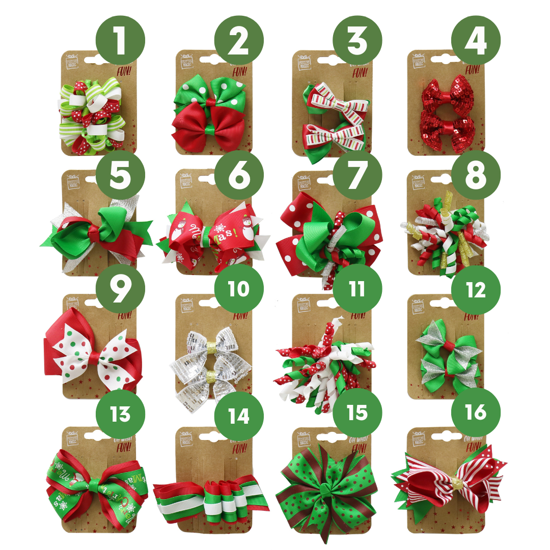 Hair Clip Ribbon Bows Mega Mix Assorted — Ronis