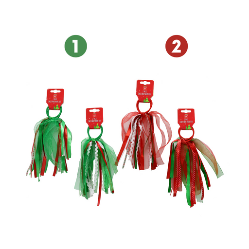 Ronis Hair Ties with Organza Ribbons 2pc 2 Asstd