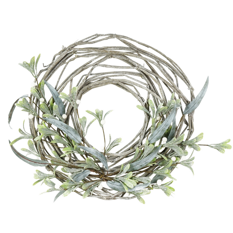 Ronis Half Mistletoe Gum Wreath 50cm
