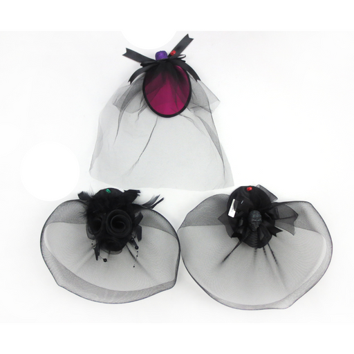 Ronis Halloween Mini Hat Clip Black 3 Asstd