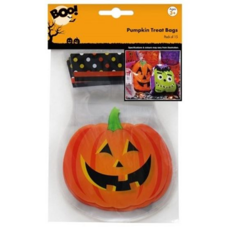 Ronis Halloween Pumpkin Treat Bags 15pk