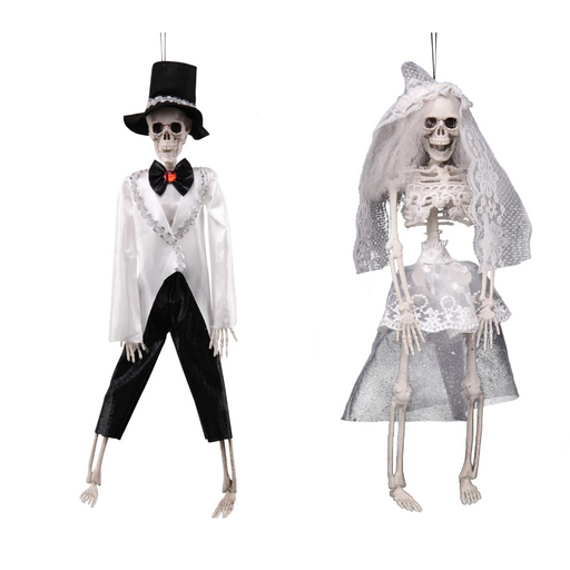 Ronis Hanging Bride and Groom Skeleton 40cm