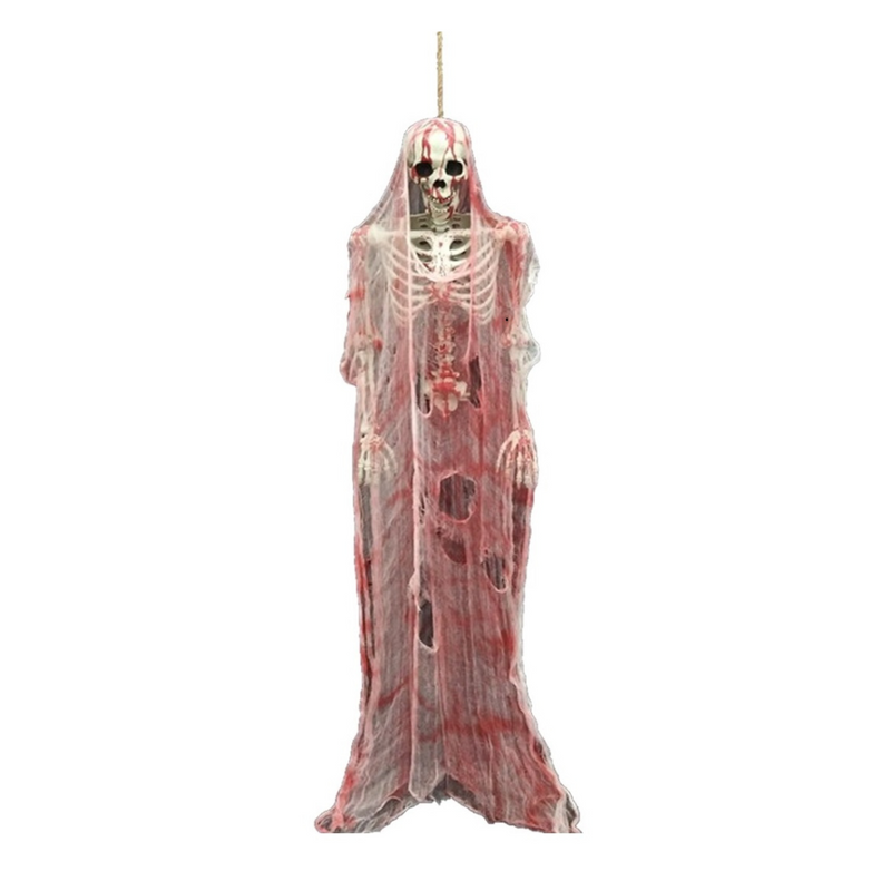 Ronis Hanging Skeleton in Bloody Cloth 220cm