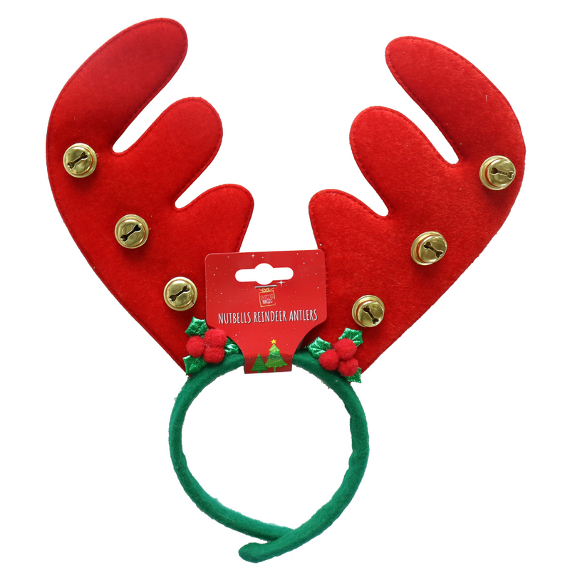 Ronis Headband Antlers with Nutbells and Holly