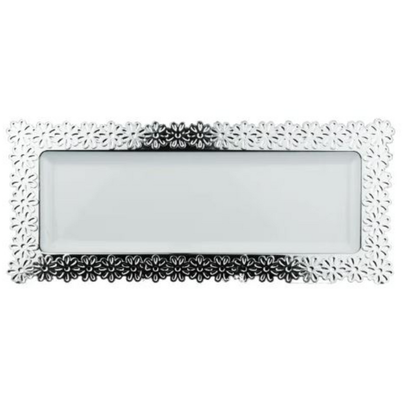 Ronis Heavy Duty Serving Platter With Silver Rim 40x22.2cm
