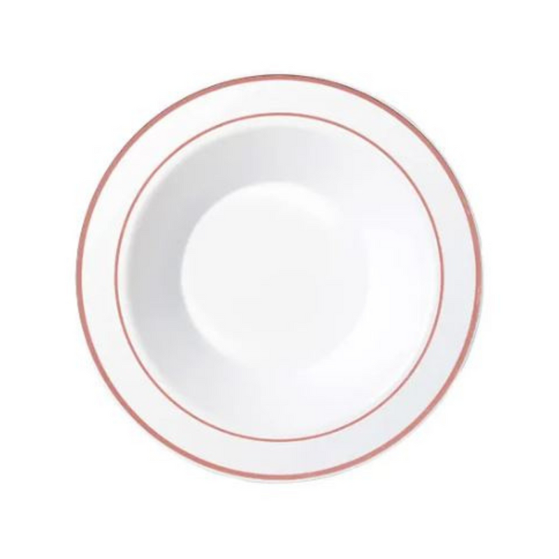 Ronis Heavy Duty White Bowl With Rose Gold Lining 19cm