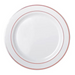 Ronis Heavy Duty White Dinner Plate With Rose Gold Lining 26cm