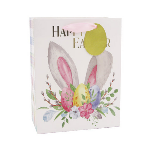 Ronis Hot Stamping Pastel Tartan Gift Bag Medium 17.8x9.8x23cm