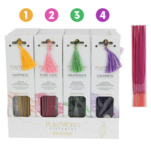 Ronis Incense Pack with Gemstone Bead 25g 4 Asstd