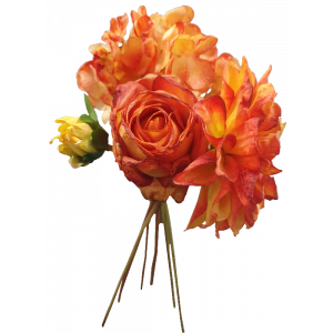 Rose Dahlia Hydrangea Bundle (Orange)