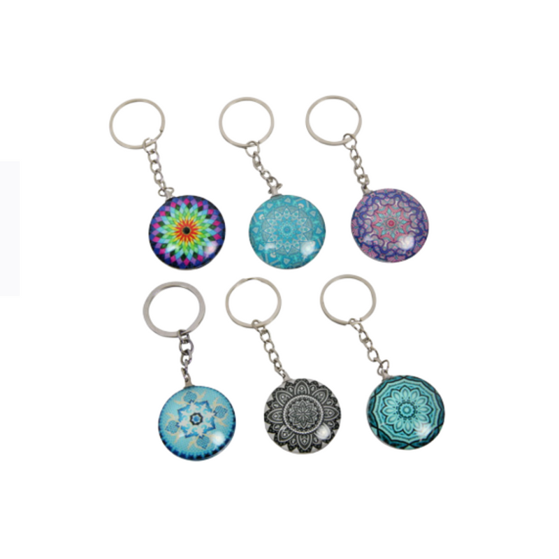 Ronis Key Chain Boho Glass Key Ring Assorted