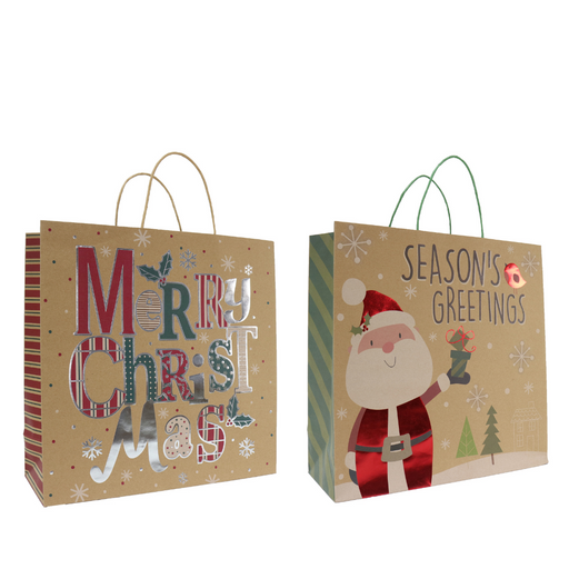 Ronis Kraft Giftbag Wide Foil XL Assorted