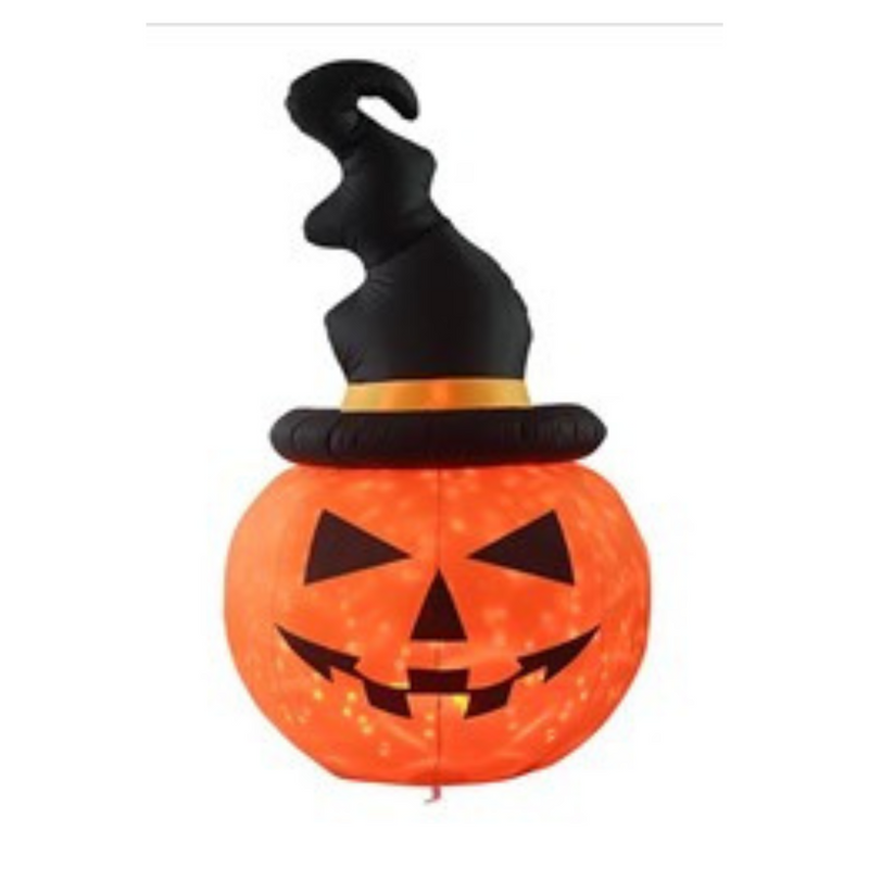 Ronis LED Inflatable Pumpkin with Black Hat 1.85m
