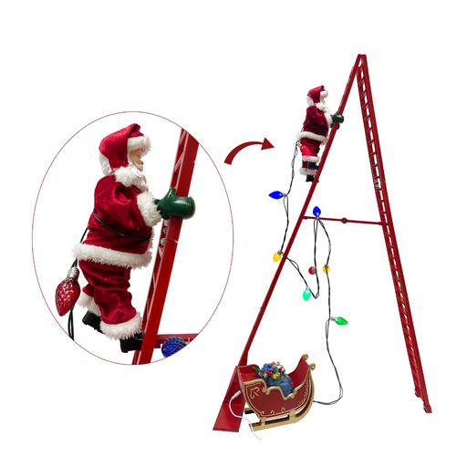 Ronis LED Musical Santa Climbing Ladder