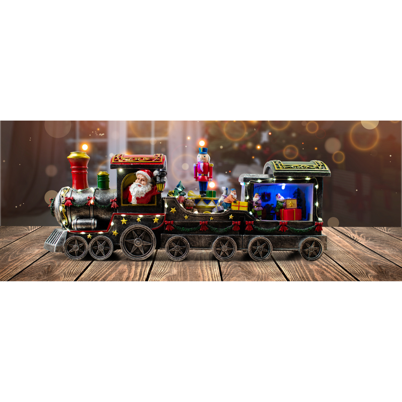 Ronis LED Musical Santa Train Nutcracker