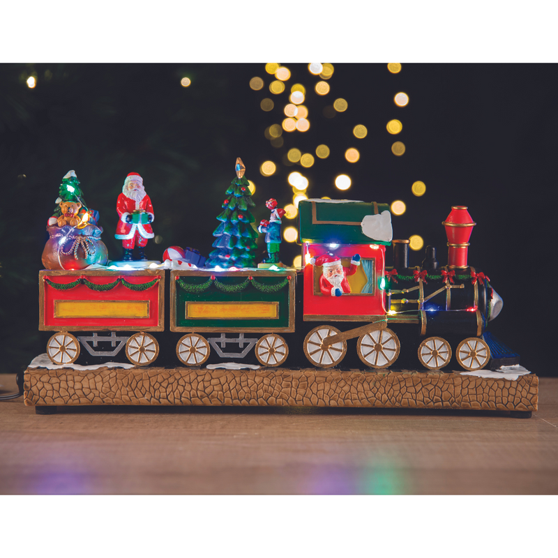 Ronis LED Musical Santa Train on Track 37cm
