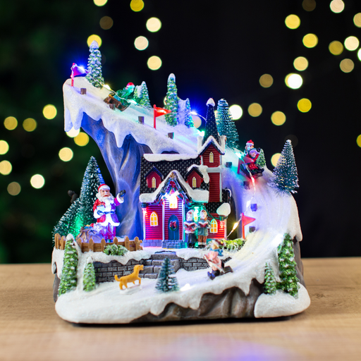 Ronis LED Musical Ski Scene Flash Rotate
