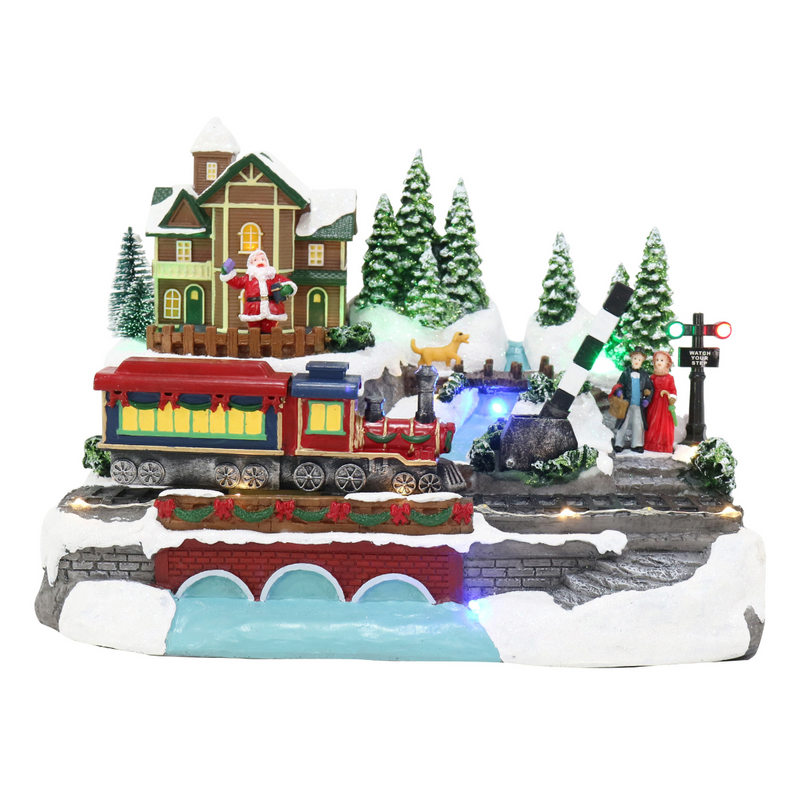 Ronis LED Musical Train Station Scene