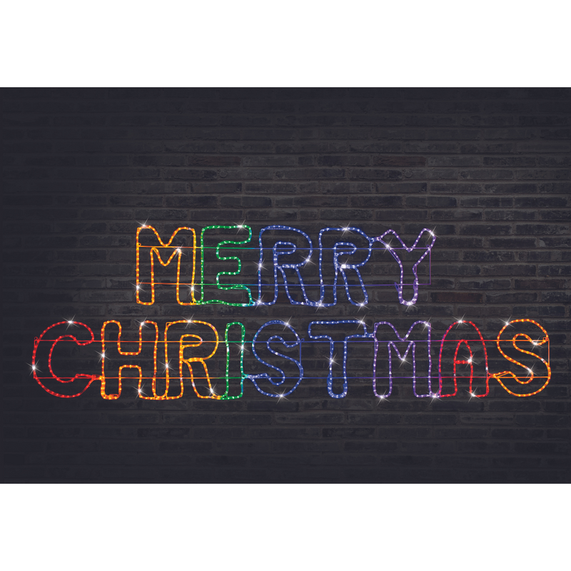 Ronis LED Ropelight Merry Christmas Rainbow Motif