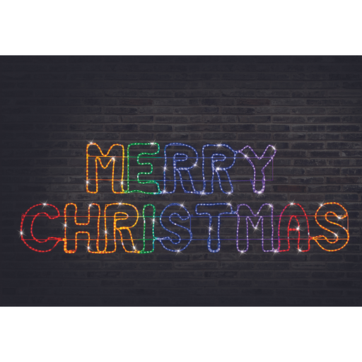 Ronis LED Ropelight Merry Christmas Rainbow Motif