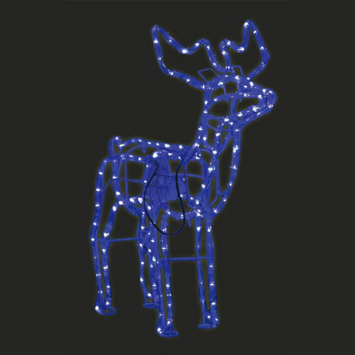 Ronis LED Silhouette 3D Illuminated Reindeer with Motor Blue