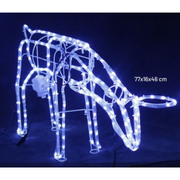 Ronis LED Silhouette 3D Reindeer Stand Feeding with Motor White