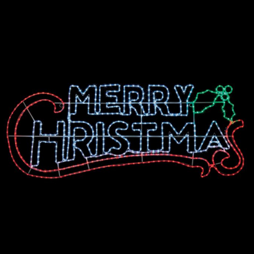 Ronis LED Silhouette Christmas Sign Multicolour 185cm