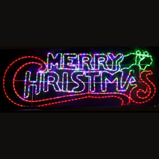 Ronis LED Silhouette Christmas Sign White Red 45cm