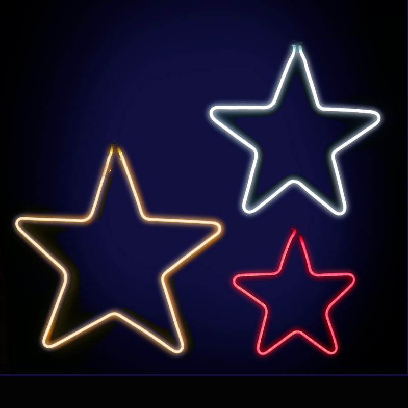 Ronis LED Silhouette Neon Flex Strip Stars 3pk