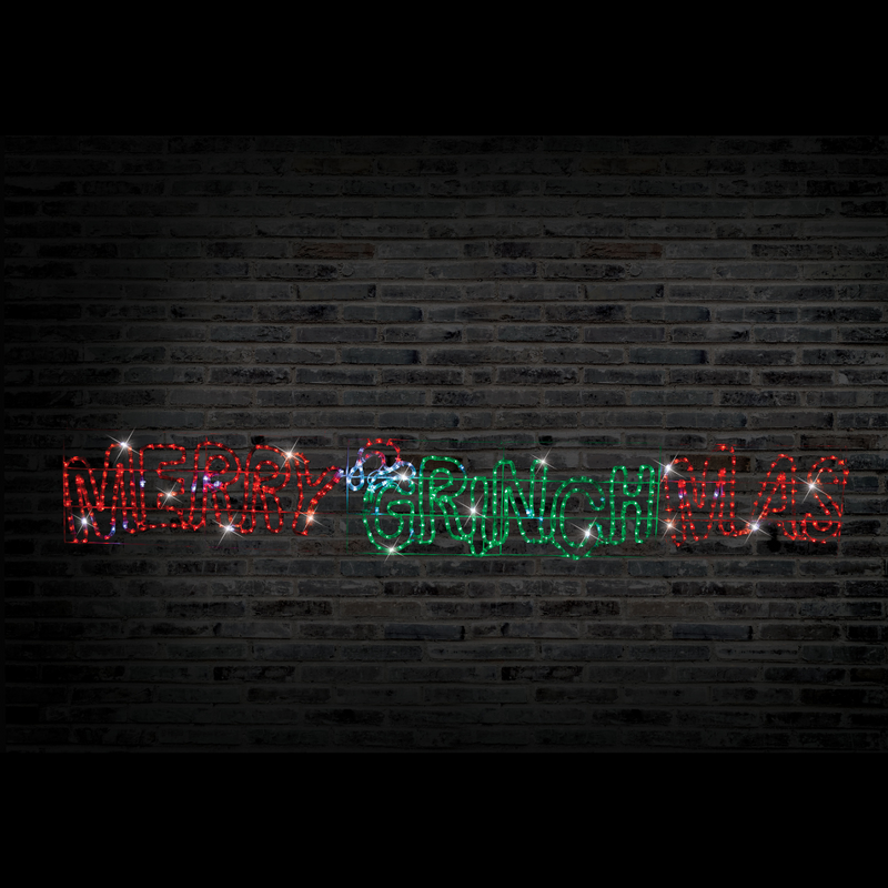 Ronis LED Silhouette Rope Light Merry Grinchmas Twinkle