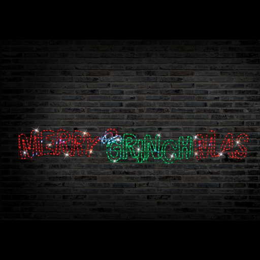 Ronis LED Silhouette Rope Light Merry Grinchmas Twinkle