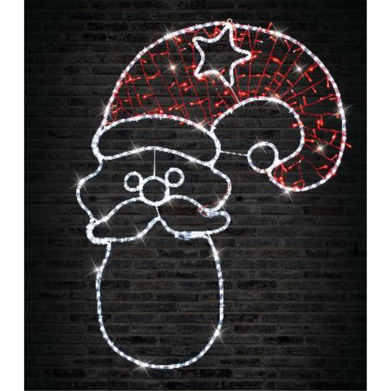 Ronis LED Silhouette Rope Light Santa Head Twinkle