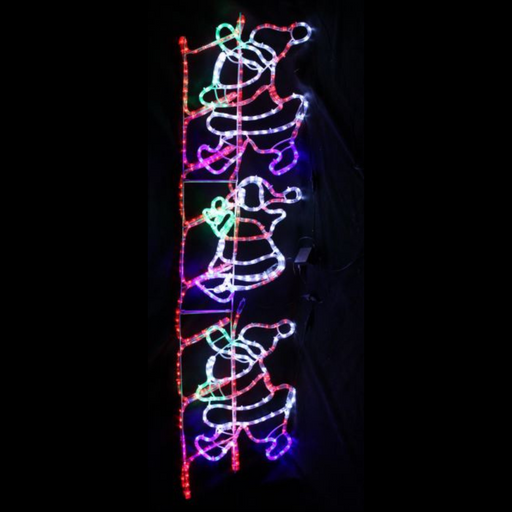Ronis LED Silhouette Santa Climbing Ladder 150cm